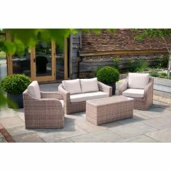 Classic Rattan 4 Seater Garden Sofa Set with Coffee Table by Primrose Living -Rattan Garden Furniture Shop DSC 2869 3905