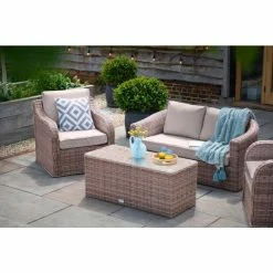 Classic Rattan 4 Seater Garden Sofa Set with Coffee Table by Primrose Living -Rattan Garden Furniture Shop DSC 2891 7822