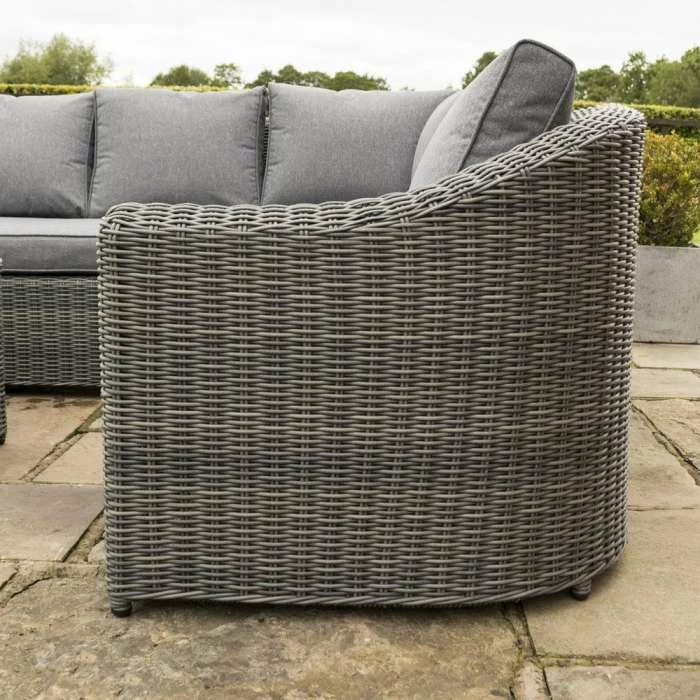 Bunbury Five Seater Rattan Corner Set in Grey by Rowlinson 8 Bunbury Five Seater Rattan Corner Set in Grey by Rowlinson - Image 6
