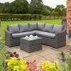 Bunbury Five Seater Rattan Corner Set in Grey by Rowlinson -Rattan Garden Furniture Shop FU100890 main image bebe