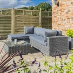 Vienna Four Seater Rattan Lounger Set in Grey by Rowlinson 11 Vienna Four Seater Rattan Lounger Set in Grey by Rowlinson -Rattan Garden Furniture Shop FU100893 add image 2 2c49