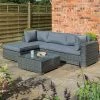 Vienna Four Seater Rattan Lounger Set in Grey by Rowlinson -Rattan Garden Furniture Shop FU100893 main image 2dae
