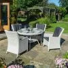 4 Seater Prestbury Round Table Dining Set by Rowlinson® -Rattan Garden Furniture Shop FU101219 main image c558