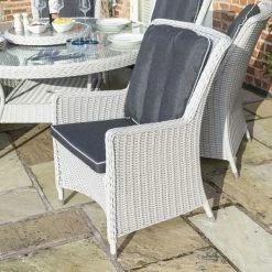 6 Seater Prestbury Round Dining Set by Rowlinson® -Rattan Garden Furniture Shop FU101220 add image 3 eabf
