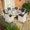 6 Seater Prestbury Round Dining Set by Rowlinson® -Rattan Garden Furniture Shop FU101220 main image f9e8