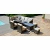 Maze Rattan Extending Kingston Corner Garden Dining Set in Brown -Rattan Garden Furniture Shop FU101300 main image 8ab9
