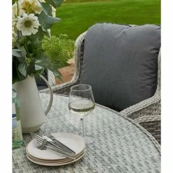 Norfolk Leisure Handpicked Rattan Wroxham 8 Seat Oval Dining In Grey -Rattan Garden Furniture Shop FU101825 add image 1 b5d2