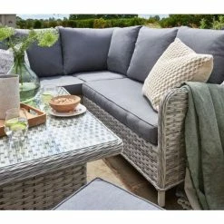 Norfolk Leisure Handpicked Rattan Wroxham 6 Seat Mini Corner In Grey -Rattan Garden Furniture Shop FU101827 add image 1 eeac
