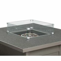 Lifestyle Metal 10 Seater Garden Corner Sofa Dining Set with Square Fire Pit Table by Primrose Living -Rattan Garden Furniture Shop FU101976 Firepit 9038