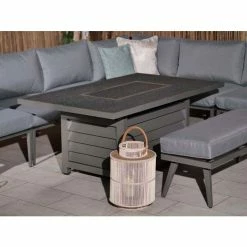 Lifestyle Metal 8 Seater Garden Corner Sofa Set with Rectangular Fire Pit Table by Primrose Living -Rattan Garden Furniture Shop FU101977 TableCovered b4aa