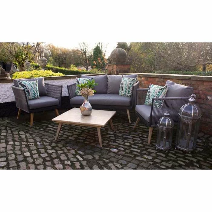 Lifestyle Rattan Rope Detail 4 Seater Garden Sofa Set with Coffee Table by Primrose Living 3 Lifestyle Rattan Rope Detail 4 Seater Garden Sofa Set with Coffee Table by Primrose Living