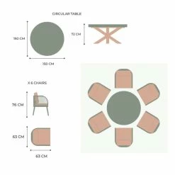 Lifestyle Rope 6 Seater Garden Dining Set by Primrose Living -Rattan Garden Furniture Shop FU101981 V2 0a9a