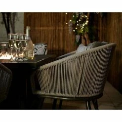 Lifestyle Rope 6 Seater Garden Fire Pit Table Dining Set by Primrose Living -Rattan Garden Furniture Shop FU101982 ChairClose 5947