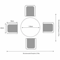 Wentworth 4 Seater Imperial Rattan Dining Set -Rattan Garden Furniture Shop FU102069 add image 5 5230