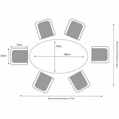 Wentworth 6 Seater Oval Highback Rattan Comfort Dining Set -Rattan Garden Furniture Shop FU102075 add image 4 e8d2
