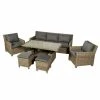 Wentworth Rattan Dining Sofa Set With Adjustable Table -Rattan Garden Furniture Shop FU102076 main image 84de