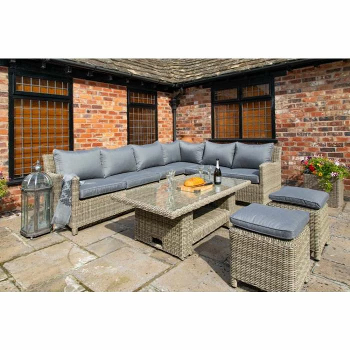 Wentworth 8 Seater Deluxe Modular Rattan Corner Dining Set With Adjustable Table 3 Wentworth 8 Seater Deluxe Modular Rattan Corner Dining Set With Adjustable Table