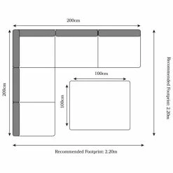 Wentworth 4 Piece Corner Rattan Lounging Set With Adjustable Table -Rattan Garden Furniture Shop FU102080 add image 6 13cf