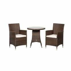 Cannes Mocha Brown Rattan Bistro Set -Rattan Garden Furniture Shop FU102092 add image 4 ca22