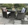 Cannes Mocha Brown Rattan Bistro Set