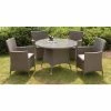Cannes Mocha Brown 4 Seater Rattan Dining Set -Rattan Garden Furniture Shop FU102093 main image e60e