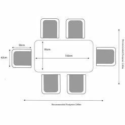 Cannes Mocha Brown 6 Seater Rattan Dining Set -Rattan Garden Furniture Shop FU102094 add image 4 e380