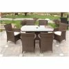 Cannes Mocha Brown 6 Seater Rattan Dining Set -Rattan Garden Furniture Shop FU102094 main image f972