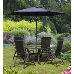 Sorrento 6 Piece Black Metal Recliner Set