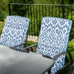 Hadleigh Reclining 6 Seater Garden Dining And Leisure Furniture Set In Blue By Hectare® -Rattan Garden Furniture Shop FU102204 add image 3 d0e0