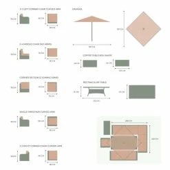 'Peony' Luxury Rattan 10 Seater Modular Garden Sofa Set with Rectangular Table in Stone by Primrose Living -Rattan Garden Furniture Shop FU102239 V2 c99a