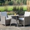 Luxury Bistro Set in Stone Rattan by Primrose Living -Rattan Garden Furniture Shop FU102242 main image d528