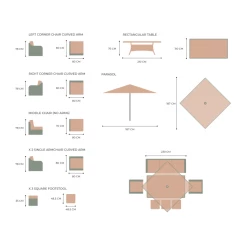 'Peony' Luxury Rattan 8 Seater Modular Garden Sofa Set with Rectangular Rising Table and Parasol in Stone by Primrose Living -Rattan Garden Furniture Shop FU102257 add image 6 5073