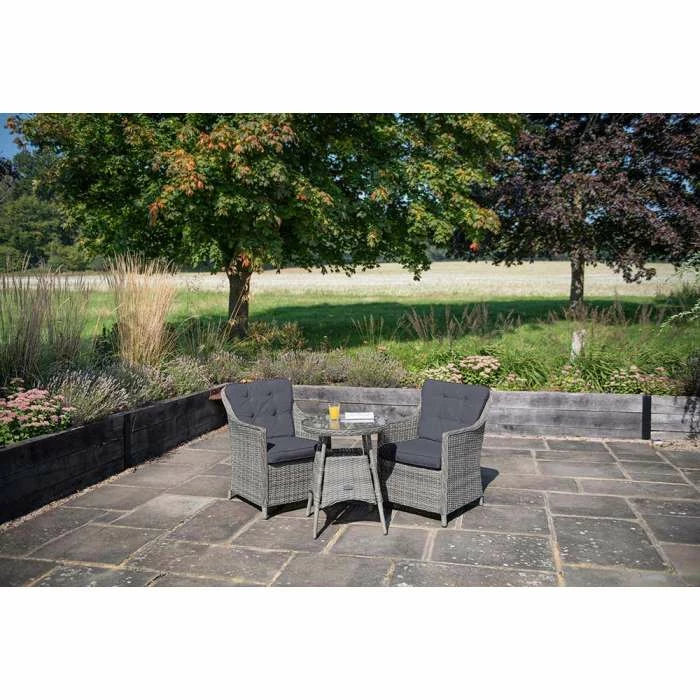 Luxury Rattan Bistro Set in Pebble by Primrose Living 3 Luxury Rattan Bistro Set in Pebble by Primrose Living