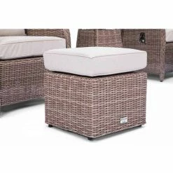 Luxury Rattan Recliner Bistro Set by Primrose Living -Rattan Garden Furniture Shop FU102383 Natural 3 Footstool 834f