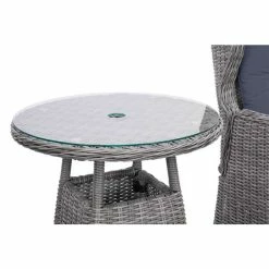 Luxury Rattan Recliner Bistro Set in Pebble by Primrose Living -Rattan Garden Furniture Shop FU102385 Light Grey 6 TabelClose 91df