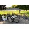 Luxury Rattan 6 Seater Circular Garden Dining Set in Pebble by Primrose Living -Rattan Garden Furniture Shop FU102388 Light Grey FullSet bbf0