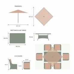 Luxury Rattan 6 Seater Rectangular Garden Dining Set by Primrose Living -Rattan Garden Furniture Shop FU102389 V2 6f89