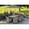 Luxury Rattan 8 Seater Oval Garden Dining Set in Pebble by Primrose Living -Rattan Garden Furniture Shop FU102392 Light Grey FullSet 7329