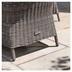 Luxury Rattan 6 Seater Oval Fire Pit Table Garden Dining Set in Stone by Primrose Living -Rattan Garden Furniture Shop FU102395 4 cddb