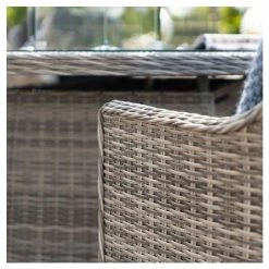 Luxury Rattan 6 Seater Oval Fire Pit Garden Dining Set in Pebble by Primrose Living -Rattan Garden Furniture Shop FU102396 4 afe2