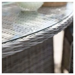 Luxury Rattan 6 Seater Oval Fire Pit Garden Dining Set in Pebble by Primrose Living -Rattan Garden Furniture Shop FU102396 8 28da