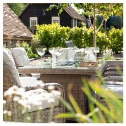 Luxury Rattan 8 Seater Rectangular Fire Pit Garden Dining Set by Primrose Living -Rattan Garden Furniture Shop FU102397 4 6df8