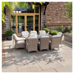 Luxury Rattan 8 Seater Rectangular Fire Pit Garden Dining Set by Primrose Living -Rattan Garden Furniture Shop FU102397 6 f9a0