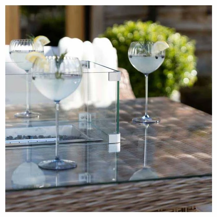 'Peony' Luxury Rattan 8 Seater Garden Sofa Set with Rectangular Fire Pit Table and Stools by Primrose Living 9 'Peony' Luxury Rattan 8 Seater Garden Sofa Set with Rectangular Fire Pit Table and Stools by Primrose Living - Image 7