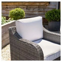 'Peony' Luxury Rattan 8 Seater Garden Sofa Set with Rectangular Fire Pit Table and Stools in Stone by Primrose Living -Rattan Garden Furniture Shop FU102401 3 69ec