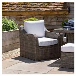 'Peony' Luxury Rattan 8 Seater Garden Sofa Set with Rectangular Fire Pit Table and Stools in Stone by Primrose Living -Rattan Garden Furniture Shop FU102401 7 4391