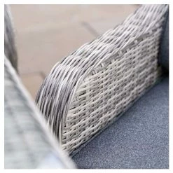 'Peony' Luxury Rattan 8 Seater Garden Sofa Set with Rectangular Fire Pit Table and Stools in Pebble by Primrose Living -Rattan Garden Furniture Shop FU102402 4 d0ef