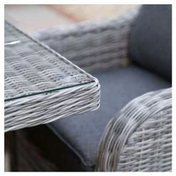 'Peony' Luxury Rattan 8 Seater Garden Sofa Set with Rectangular Fire Pit Table and Stools in Pebble by Primrose Living -Rattan Garden Furniture Shop FU102402 7 9d73