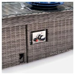 'Peony' Luxury Rattan 8 Seater Garden Sofa Set with Rectangular Fire Pit Table in Stone by Primrose Living -Rattan Garden Furniture Shop FU102404 2 008f