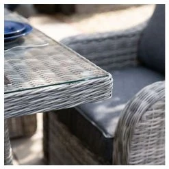 'Peony' Luxury Rattan 8 Seater Garden Sofa Set with Rectangular Fire Pit Table in Pebble by Primrose Living -Rattan Garden Furniture Shop FU102405 2 53b2